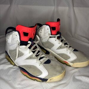 Jordan Blue and White Sneakers